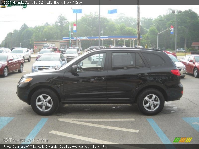 Ebony Black / Gray 2007 Hyundai Santa Fe GLS 4WD