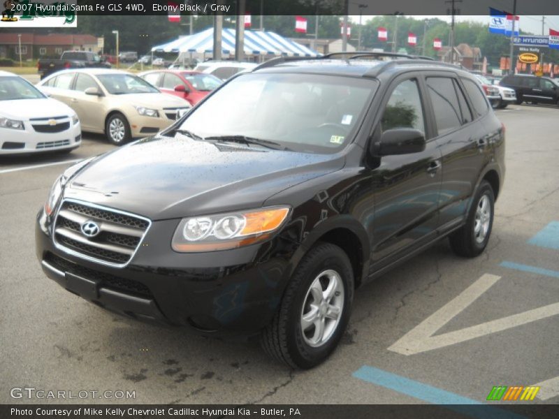 Ebony Black / Gray 2007 Hyundai Santa Fe GLS 4WD