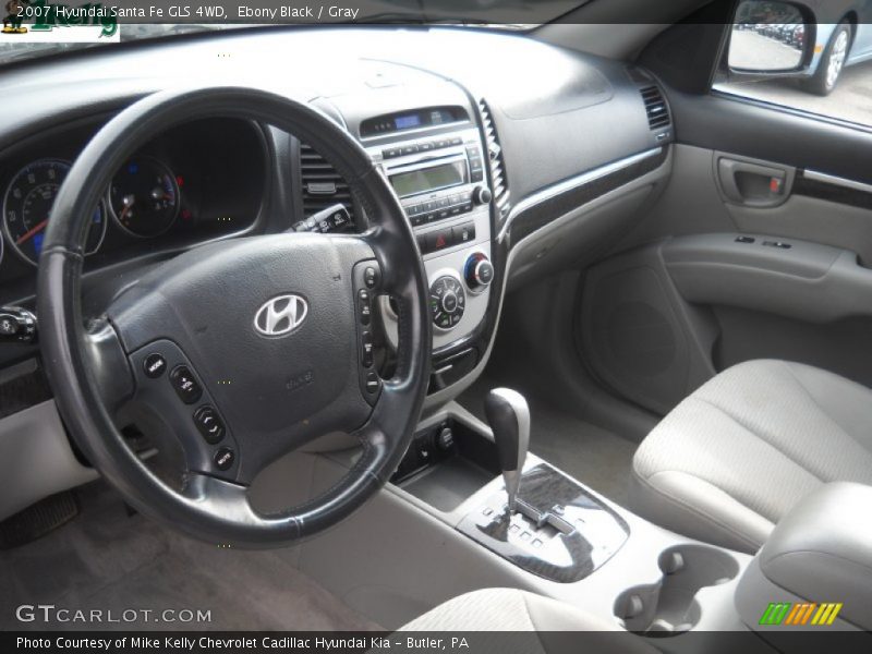 Ebony Black / Gray 2007 Hyundai Santa Fe GLS 4WD