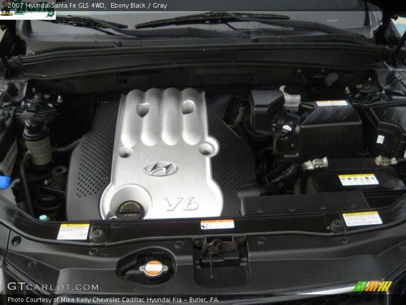 Ebony Black / Gray 2007 Hyundai Santa Fe GLS 4WD