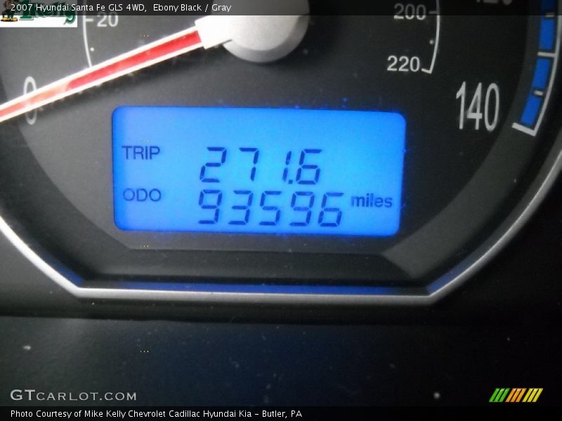 Ebony Black / Gray 2007 Hyundai Santa Fe GLS 4WD