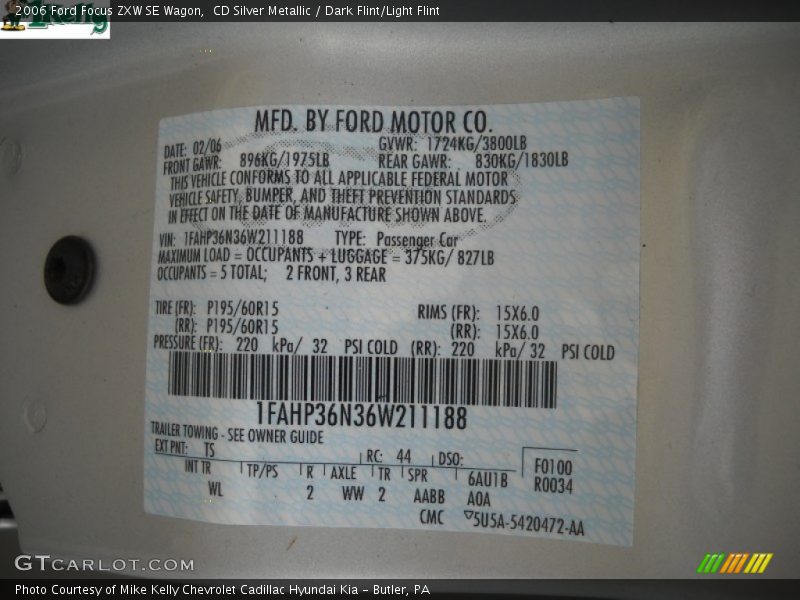 CD Silver Metallic / Dark Flint/Light Flint 2006 Ford Focus ZXW SE Wagon