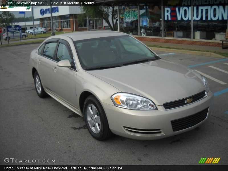Gold Mist Metallic / Neutral 2009 Chevrolet Impala LT