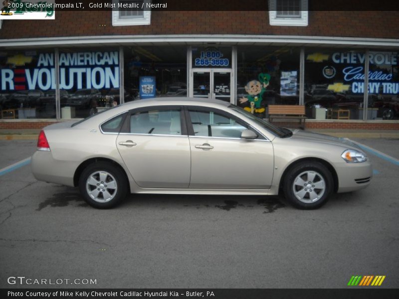 Gold Mist Metallic / Neutral 2009 Chevrolet Impala LT