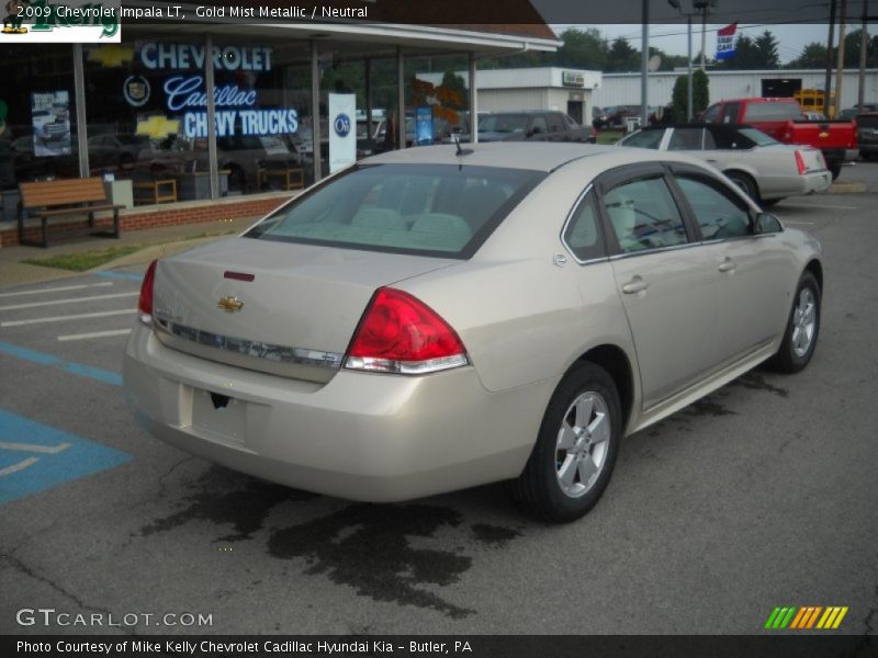 Gold Mist Metallic / Neutral 2009 Chevrolet Impala LT