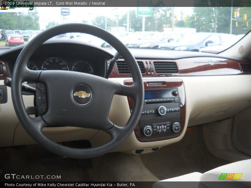Gold Mist Metallic / Neutral 2009 Chevrolet Impala LT