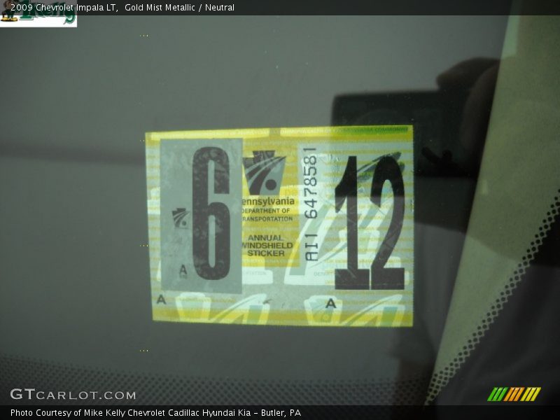 Gold Mist Metallic / Neutral 2009 Chevrolet Impala LT