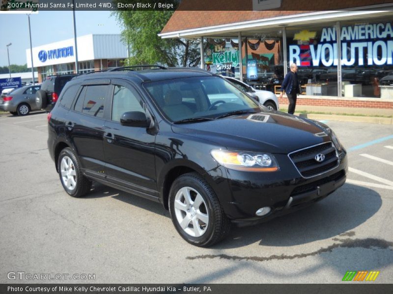Ebony Black / Beige 2007 Hyundai Santa Fe Limited 4WD
