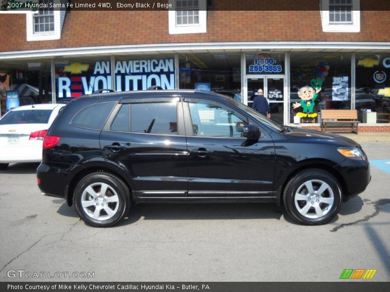 Ebony Black / Beige 2007 Hyundai Santa Fe Limited 4WD