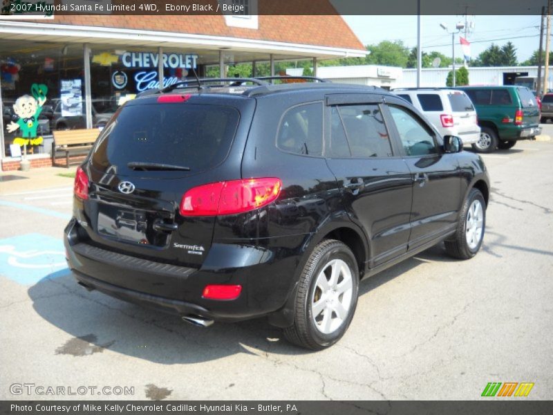 Ebony Black / Beige 2007 Hyundai Santa Fe Limited 4WD