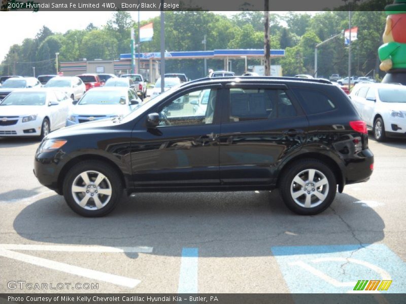 Ebony Black / Beige 2007 Hyundai Santa Fe Limited 4WD