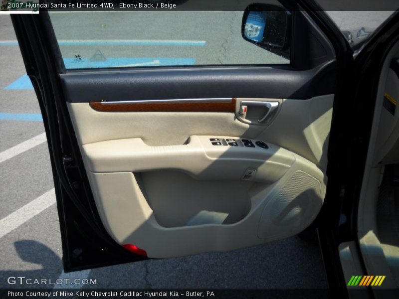 Ebony Black / Beige 2007 Hyundai Santa Fe Limited 4WD