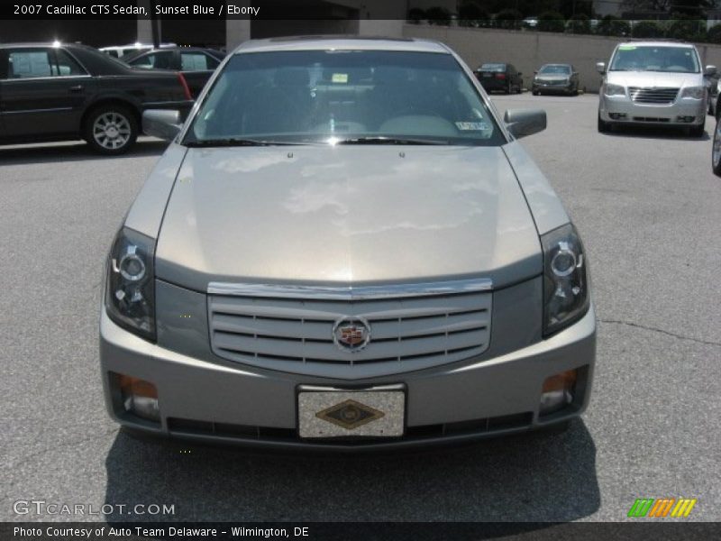 Sunset Blue / Ebony 2007 Cadillac CTS Sedan