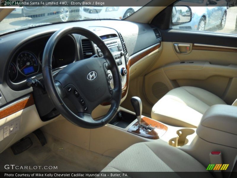 Ebony Black / Beige 2007 Hyundai Santa Fe Limited 4WD
