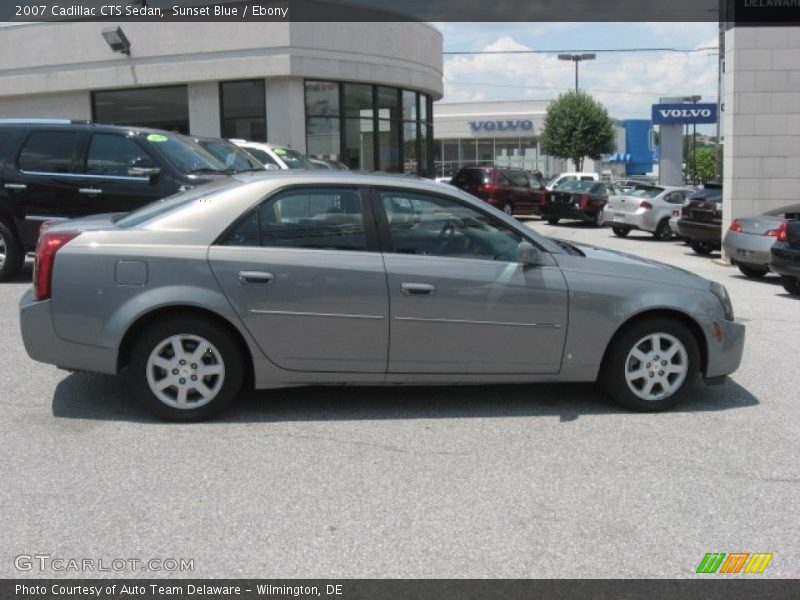 Sunset Blue / Ebony 2007 Cadillac CTS Sedan