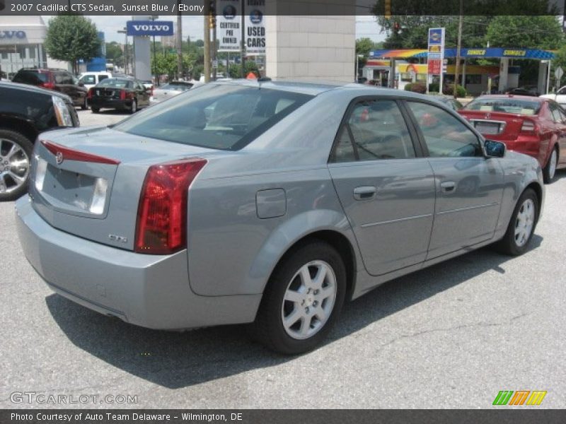 Sunset Blue / Ebony 2007 Cadillac CTS Sedan