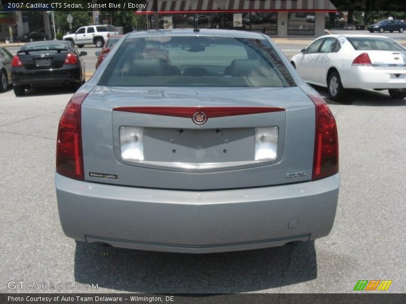 Sunset Blue / Ebony 2007 Cadillac CTS Sedan