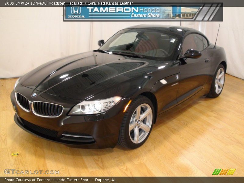 Jet Black / Coral Red Kansas Leather 2009 BMW Z4 sDrive30i Roadster