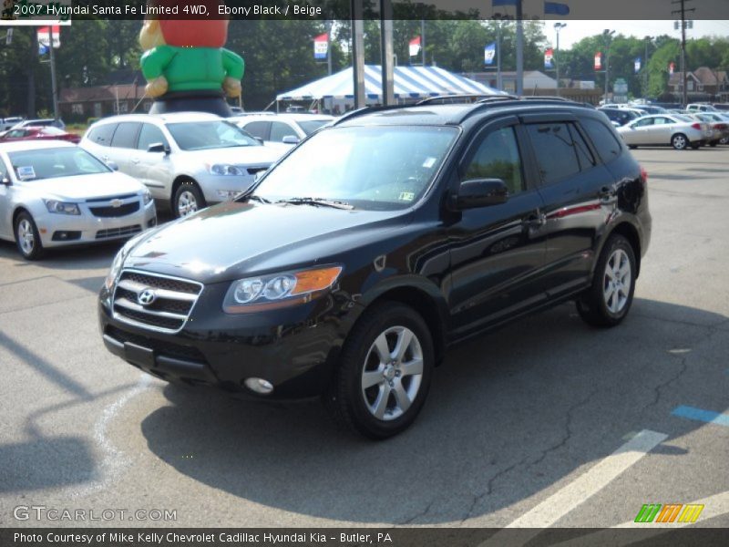 Ebony Black / Beige 2007 Hyundai Santa Fe Limited 4WD