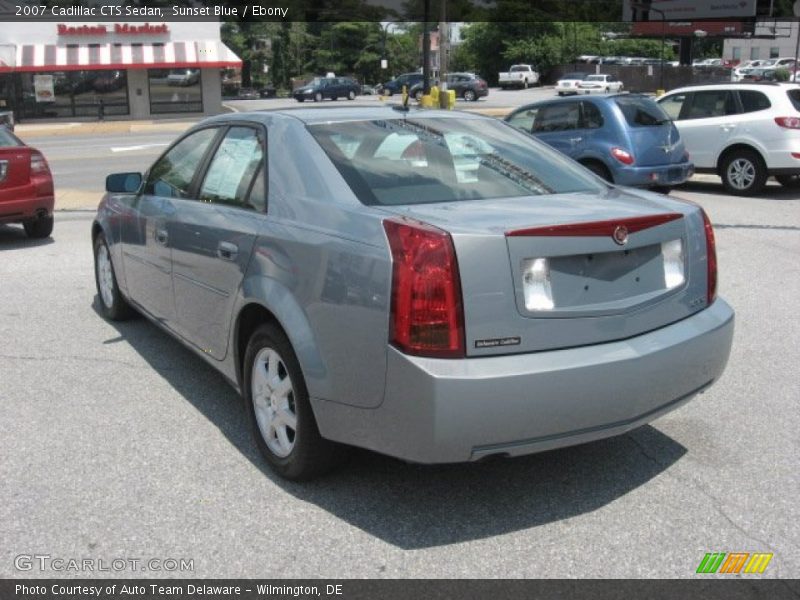 Sunset Blue / Ebony 2007 Cadillac CTS Sedan