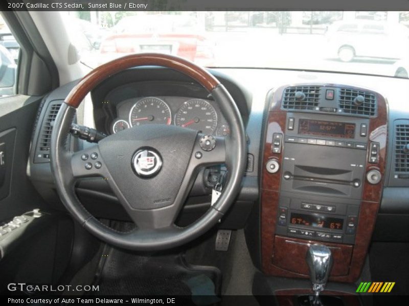 Sunset Blue / Ebony 2007 Cadillac CTS Sedan