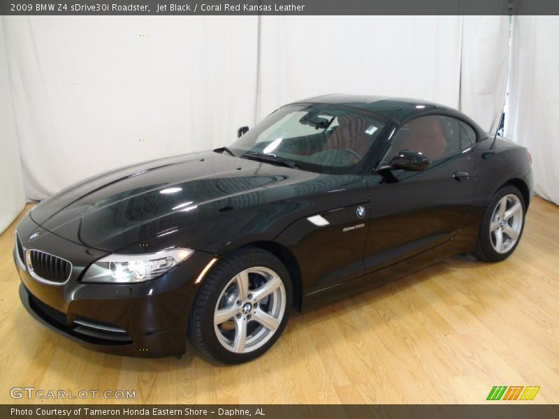 Jet Black / Coral Red Kansas Leather 2009 BMW Z4 sDrive30i Roadster