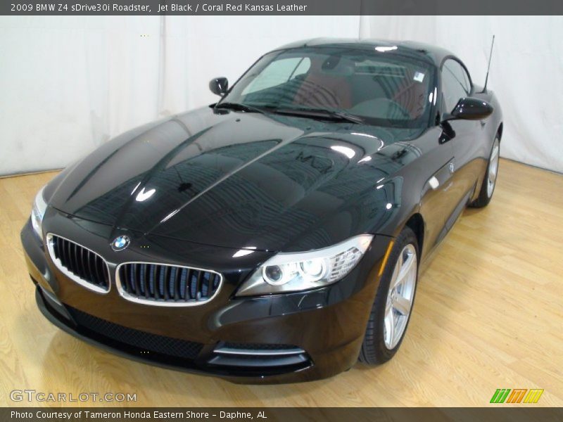 Jet Black / Coral Red Kansas Leather 2009 BMW Z4 sDrive30i Roadster