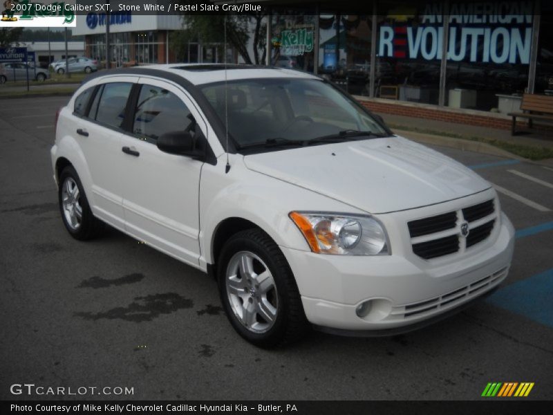 Stone White / Pastel Slate Gray/Blue 2007 Dodge Caliber SXT