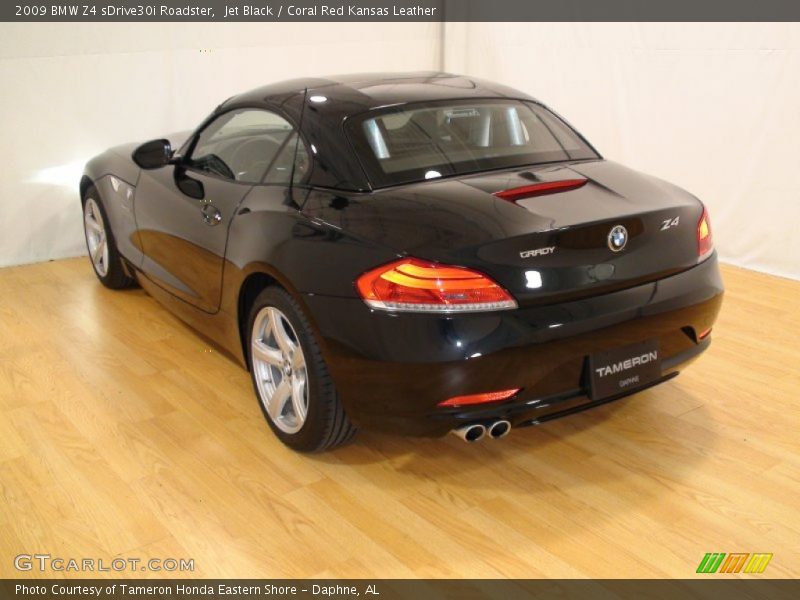 Jet Black / Coral Red Kansas Leather 2009 BMW Z4 sDrive30i Roadster