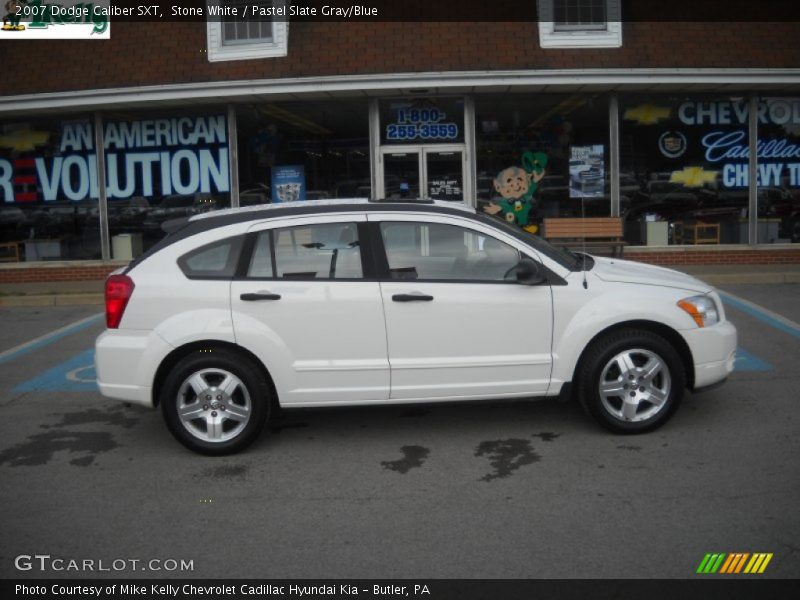 Stone White / Pastel Slate Gray/Blue 2007 Dodge Caliber SXT