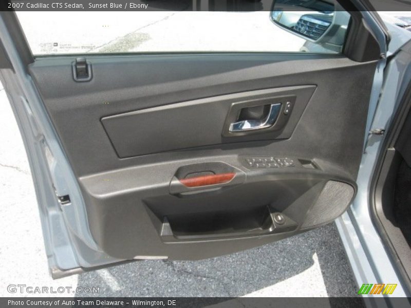 Sunset Blue / Ebony 2007 Cadillac CTS Sedan