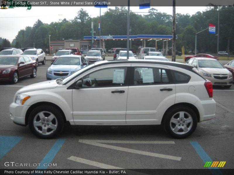 Stone White / Pastel Slate Gray/Blue 2007 Dodge Caliber SXT