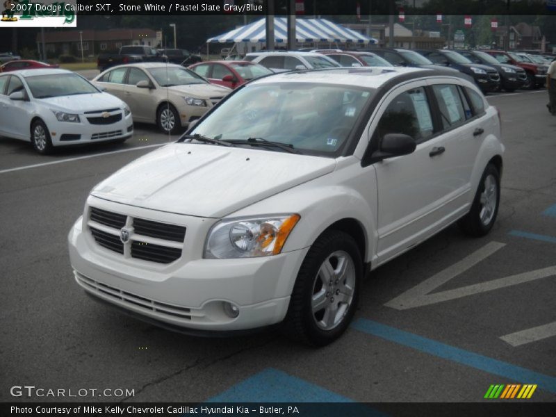 Stone White / Pastel Slate Gray/Blue 2007 Dodge Caliber SXT