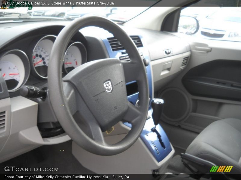 Stone White / Pastel Slate Gray/Blue 2007 Dodge Caliber SXT
