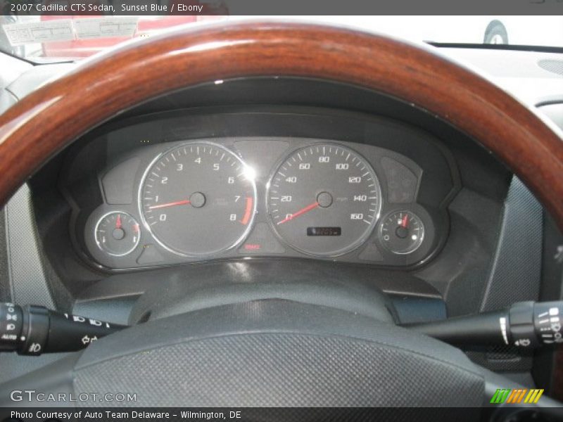 Sunset Blue / Ebony 2007 Cadillac CTS Sedan