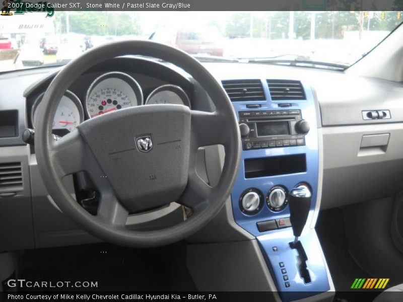 Stone White / Pastel Slate Gray/Blue 2007 Dodge Caliber SXT