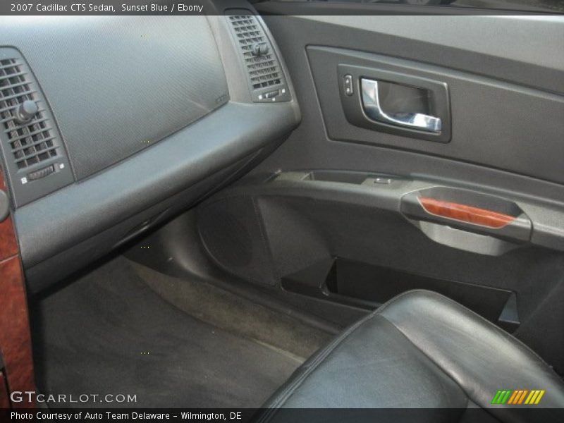 Sunset Blue / Ebony 2007 Cadillac CTS Sedan