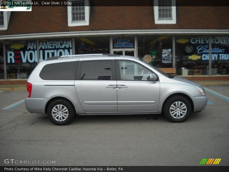 Clear Silver / Gray 2011 Kia Sedona LX