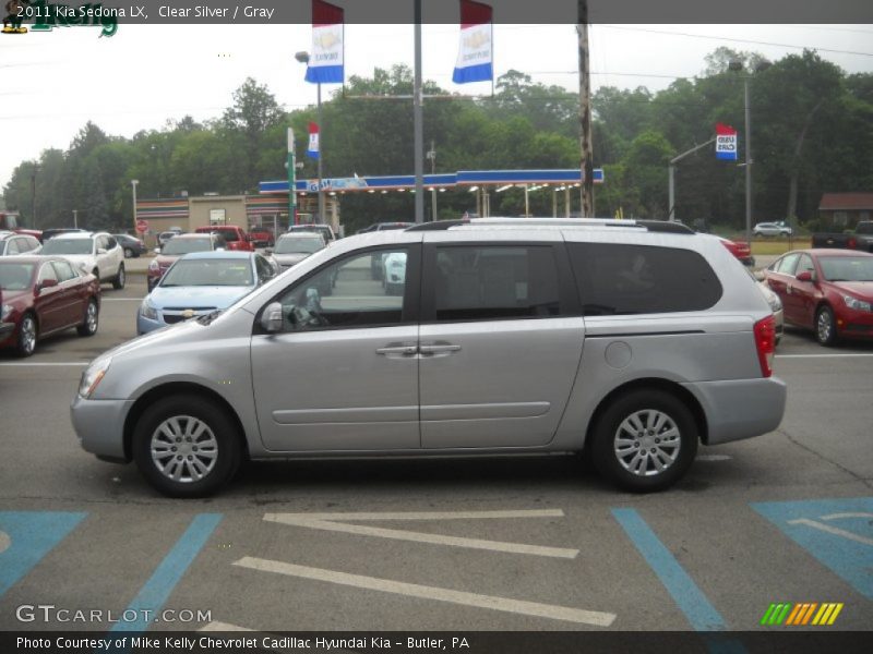 Clear Silver / Gray 2011 Kia Sedona LX