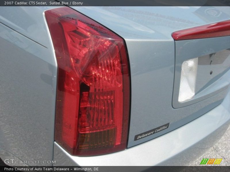 Sunset Blue / Ebony 2007 Cadillac CTS Sedan