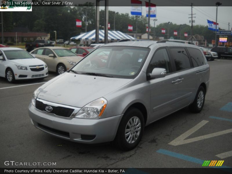 Clear Silver / Gray 2011 Kia Sedona LX