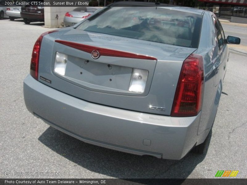 Sunset Blue / Ebony 2007 Cadillac CTS Sedan