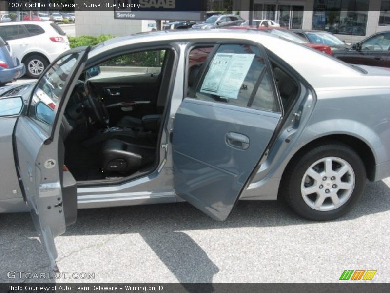 Sunset Blue / Ebony 2007 Cadillac CTS Sedan
