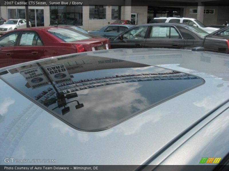 Sunset Blue / Ebony 2007 Cadillac CTS Sedan