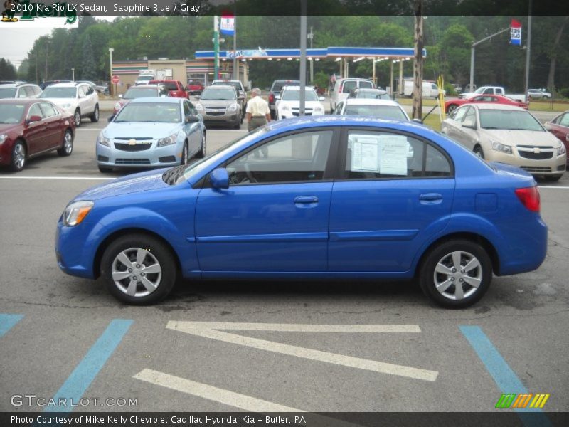 Sapphire Blue / Gray 2010 Kia Rio LX Sedan