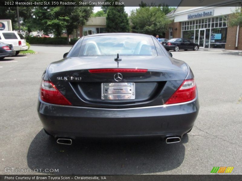 Steel Grey Metallic / Black 2012 Mercedes-Benz SLK 350 Roadster