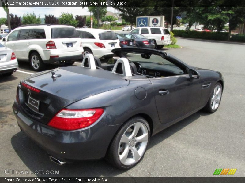 Steel Grey Metallic / Black 2012 Mercedes-Benz SLK 350 Roadster