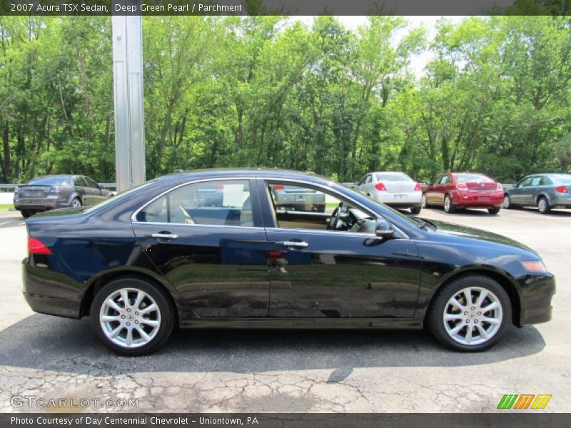 Deep Green Pearl / Parchment 2007 Acura TSX Sedan