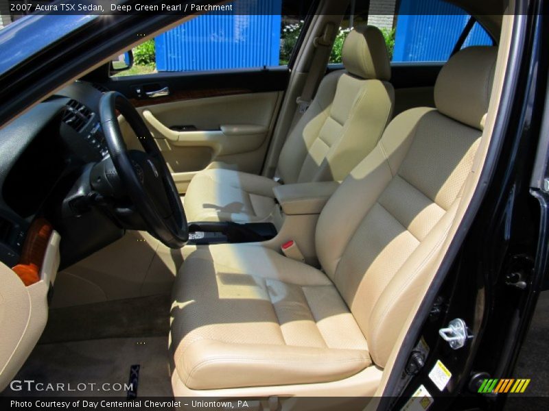 Deep Green Pearl / Parchment 2007 Acura TSX Sedan