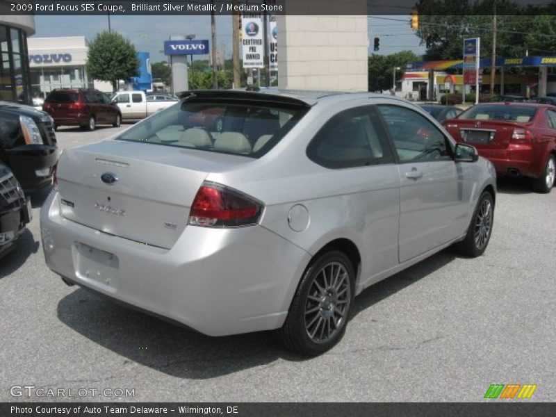 Brilliant Silver Metallic / Medium Stone 2009 Ford Focus SES Coupe